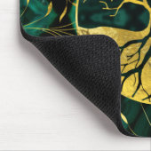 マラカイトのYggdrasil金生命の樹 マウスパッド (コーナー)