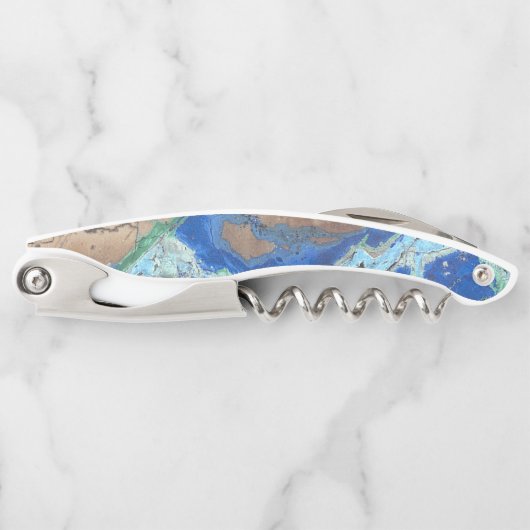 マラカイトアズライトストーンルック ソムリエナイフ (正面)