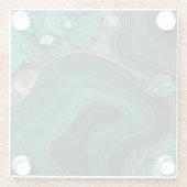 マラカイトガラスコースター ガラスコースター (裏面)