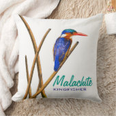 マラカイトキングフィッシャー装飾用クッション クッション (ブランケット)