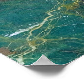 マラカイトグリーン大理石のテクスチャ、詳細構造o ポスター (角)