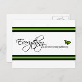 マラカイトバタフライ – すべてが常に動作している ポストカード (正面/裏面)