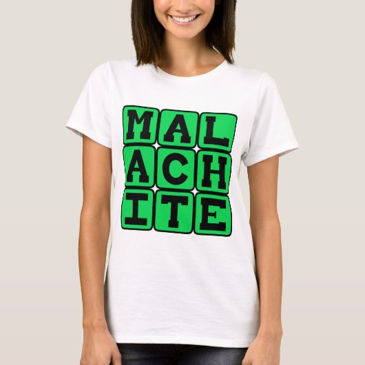 マラカイト、緑色 Tシャツ (正面)