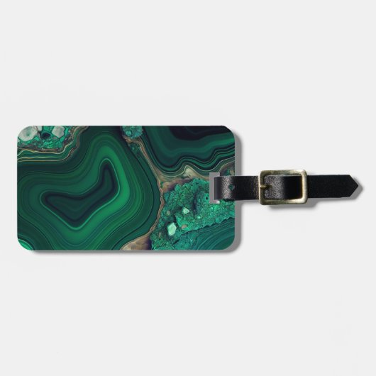 マラカイトCu6CO3(OH)2 ラゲッジタグ (正面横)