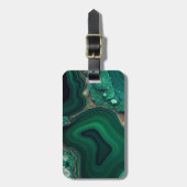 マラカイトCu6CO3(OH)2 ラゲッジタグ (正面縦)