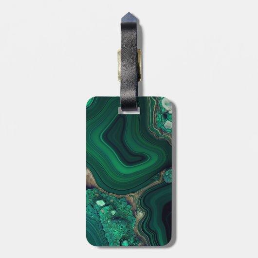 マラカイトCu6CO3(OH)2 ラゲッジタグ (裏面縦)