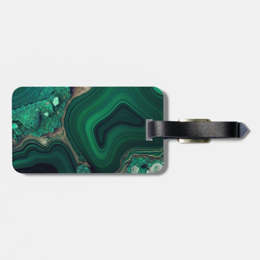 マラカイトCu6CO3(OH)2 ラゲッジタグ (裏面横)