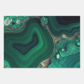 マラカイトCu6CO3(OH)2 ラッピングペーパーシート (正面)