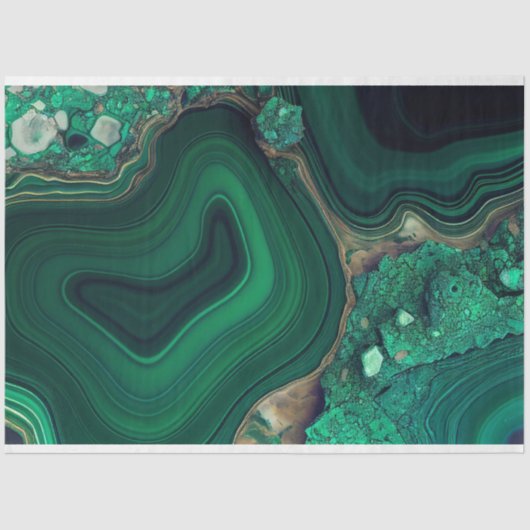 マラカイトCu6CO3(OH)2 薄葉紙 (正面)