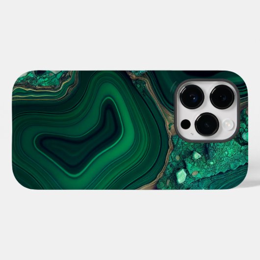 マラカイトCu6CO3(OH)2 Case-Mate iPhoneケース (裏面 (横))