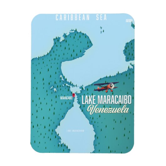 マラカイボ湖、ベネズエラの地図のナビゲーション。 マグネット (縦)