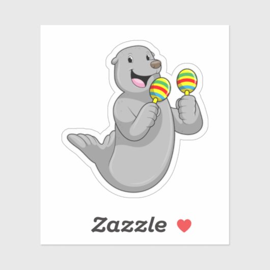 マラカスとのミュージシャンとしてシール シール (シート)