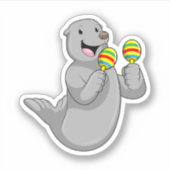 マラカスとのミュージシャンとしてシール シール (正面)