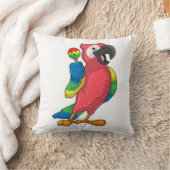 マラカスと音楽でオウム クッション (ブランケット)