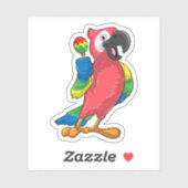 マラカスと音楽でオウム シール (シート)