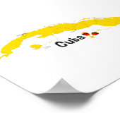 マラカスのキューバの地図 ポスター (角)