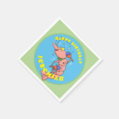 マラカスの誕生日にエビを飾った可愛いハッピーマンガ スタンダードカクテルナプキン (角)