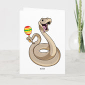 マラカスを持つミュージシャンとしてのヘビ カード (裏面)