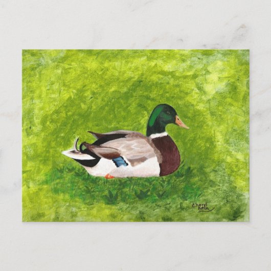 マラカスタムード絵画ダック葉書の ポストカード (正面)