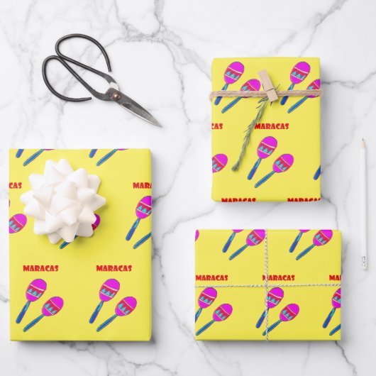 マラカス ラッピングペーパーシート (正面)
