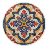 マラカラフルカシュタイルデザイン セラミックノブ (正面)