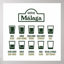 マラガのコーヒー ポスター