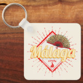 マラガアンダルシアスペインレトロフラメンコヴィンテージ キーホルダー (正面)