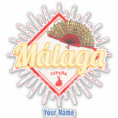 マラガアンダルシアスペインレトロフラメンコヴィンテージ シール (正面)