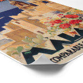 マラガスペインヴィンテージ旅行ポスター ポスター (角)