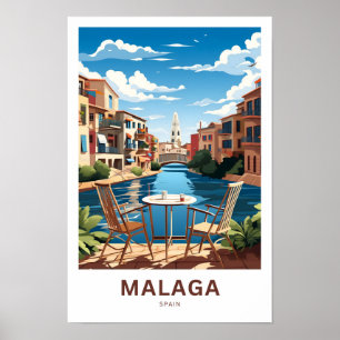 マラガスペイン旅行印刷 ポスター