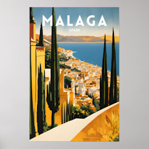 マラガスペイン旅行 ポスター