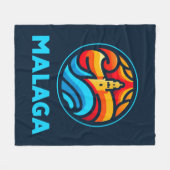 マラガ3 フリースブランケット (正面(横))