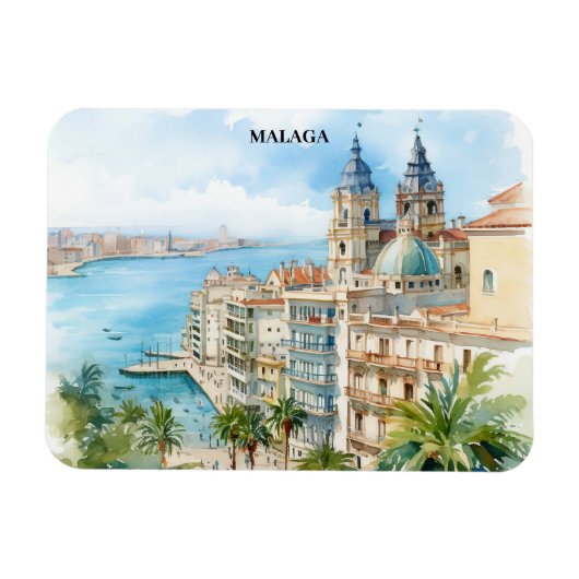 マラガ アンダルシア スペイン 旅行 マグネット (横)