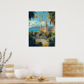 マラガ – サン、シー、およびスペインのチャーム ポスター (キッチン)