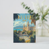 マラガ – サン、シー、およびスペインのチャーム ポストカード (スタンド正面)