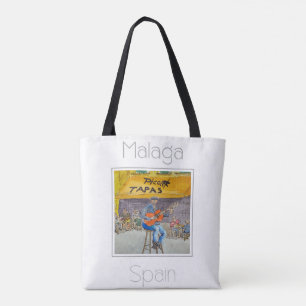 マラガ(マラガ)スペインの旅行ポスター トートバッグ