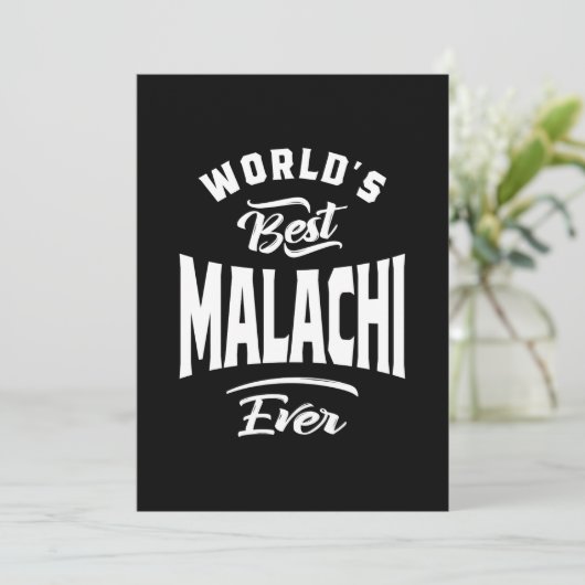 マラキパーソナライズされたネーム誕生日ギフト サンキューカード (スタンド正面)