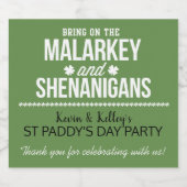 マラキー&シェナニガンビールボトルラベル ビールラベル (シングルラベル)