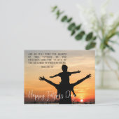 マラキ4:6父の日キリスト教引用文 ポストカード (スタンド正面)