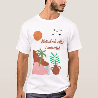 マラケシュが呼んだわたしは答えた ボヘミア砂漠Tシャツ Tシャツ