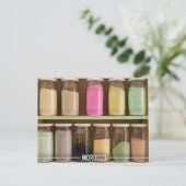 マラケシュのスープのモロッコ色の顔料 ポストカード (スタンド正面)