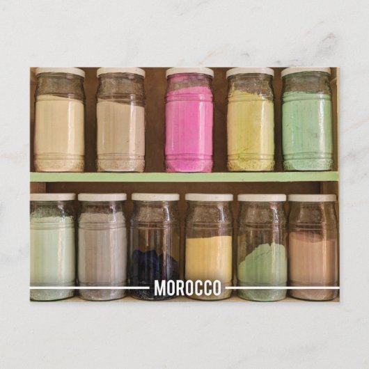 マラケシュのスープのモロッコ色の顔料 ポストカード (正面)