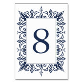 マラケシュのテーブル番号カード |ネイビー テーブルナンバー (正面)