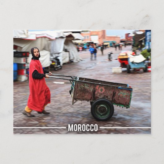 マラケシュのメディナ – Marrakesh Souk，モロッコ ポストカード (正面)