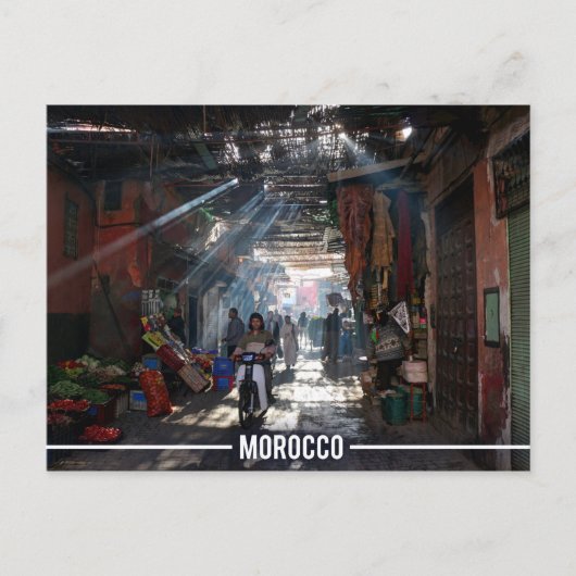 マラケシュのメディナ – Marrakesh Souks,モロッコ ポストカード (正面)