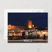 マラケシュのメディナ – Marrakesh Souks,モロッコ ポストカード (正面/裏面)