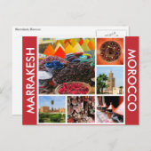 マラケシュのモロッコ ポストカード (正面/裏面)