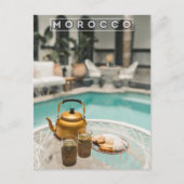 マラケシュの美味しいモロッコグリーンミントティー ポストカード (正面)