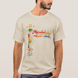 マラケシュの輝き - 華やかなモロッコのアートTシャツ Tシャツ