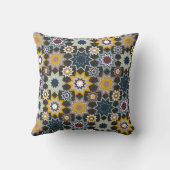 マラケシュの青いモトッコ人は芸術パターンクッションを主演します クッション (裏面)